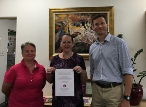 Fiona McDougall submits her PhD thesis